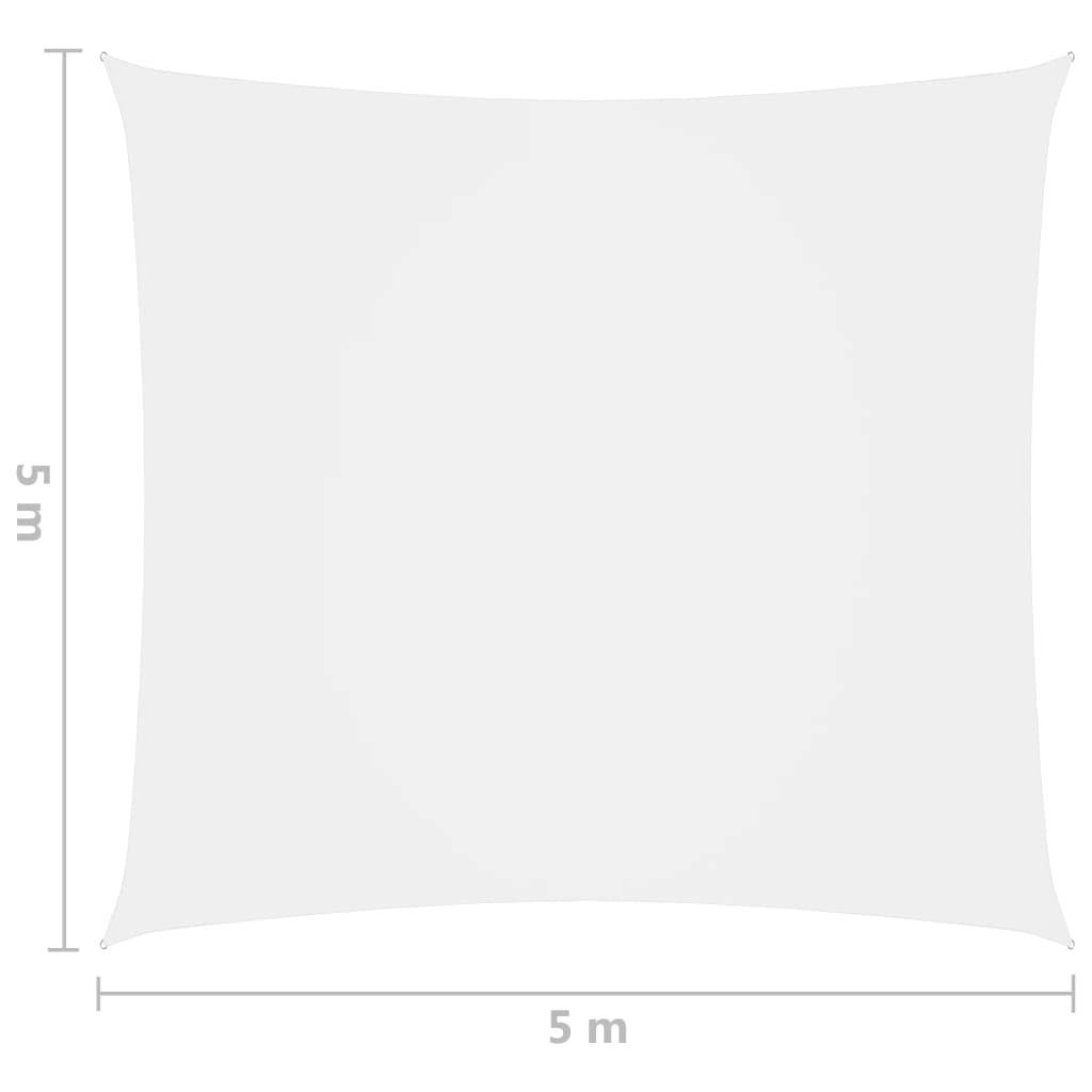 Helloshop26 - Voile d'ombrage parasol tissu oxford carré 5 x 5 m blanc - Imagen 6