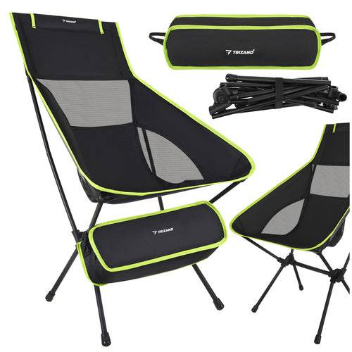 Chaise de pêche 41x52x86cm noire Trizand - Image 1
