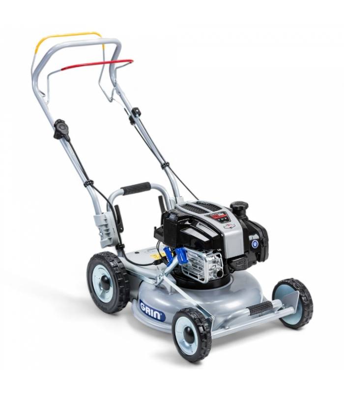 Grin - Tondeuse thermique Briggs & Stratton 163 cm3, démarrage électrique - Mulching avancé, 1200m2, 1 Vitesse AV - GRIN HM46A-IS