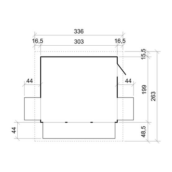 Timbela - Maison de jardin en bois 263 x 336 cm / 6 m² - Étal de marché en bois avec comptoir - Bar jardin - 17 mm d’épaisseur - Timbela M150BZ - Image 6