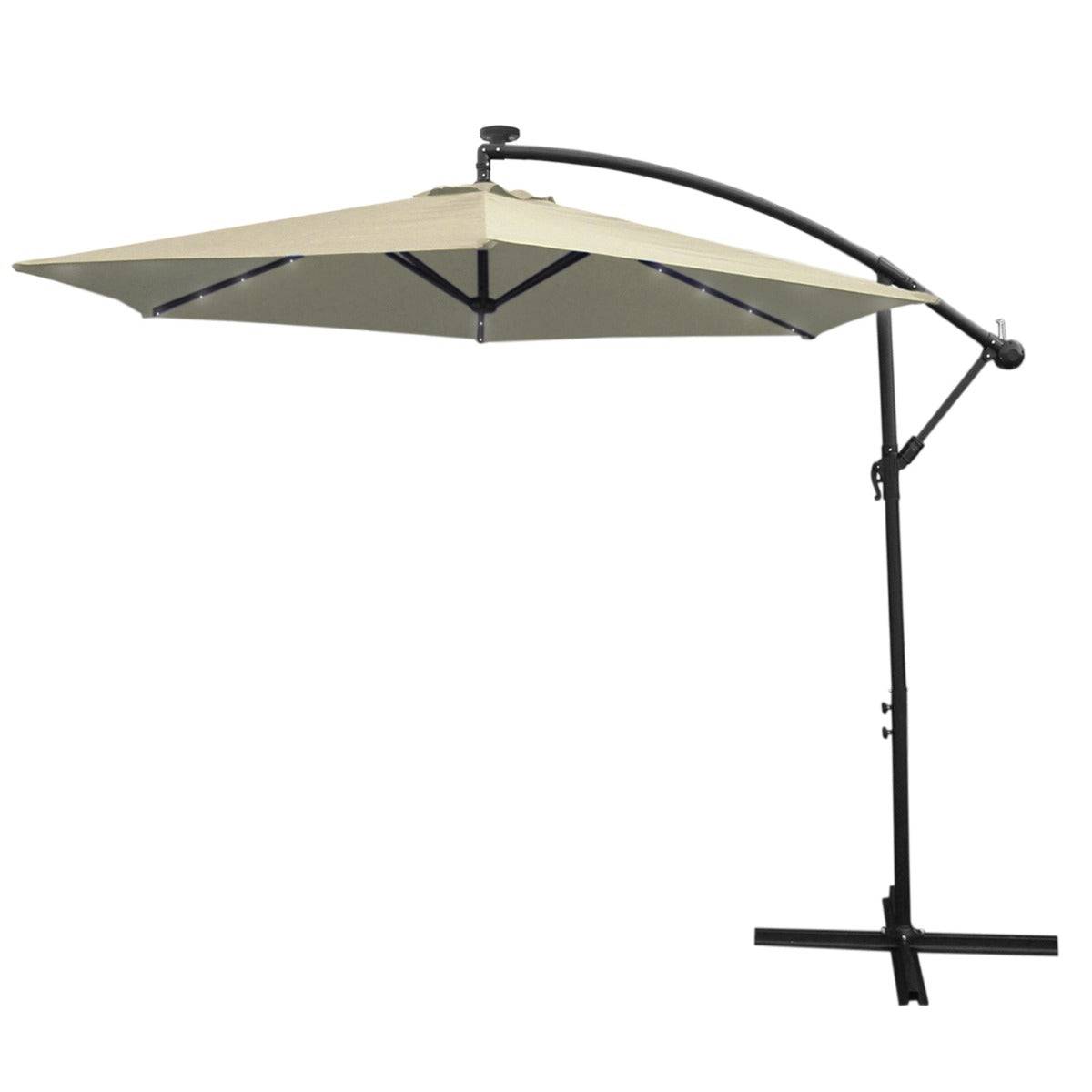 Monstershop - Parasol Crème 3m avec LED's Intégrés - Imagen 1