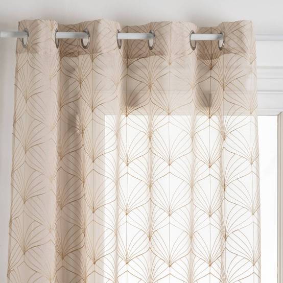 Atmosphera - Voilage "Mia" beige 140x240cm - Atmosphera Créateur d'intérieur - Image 2