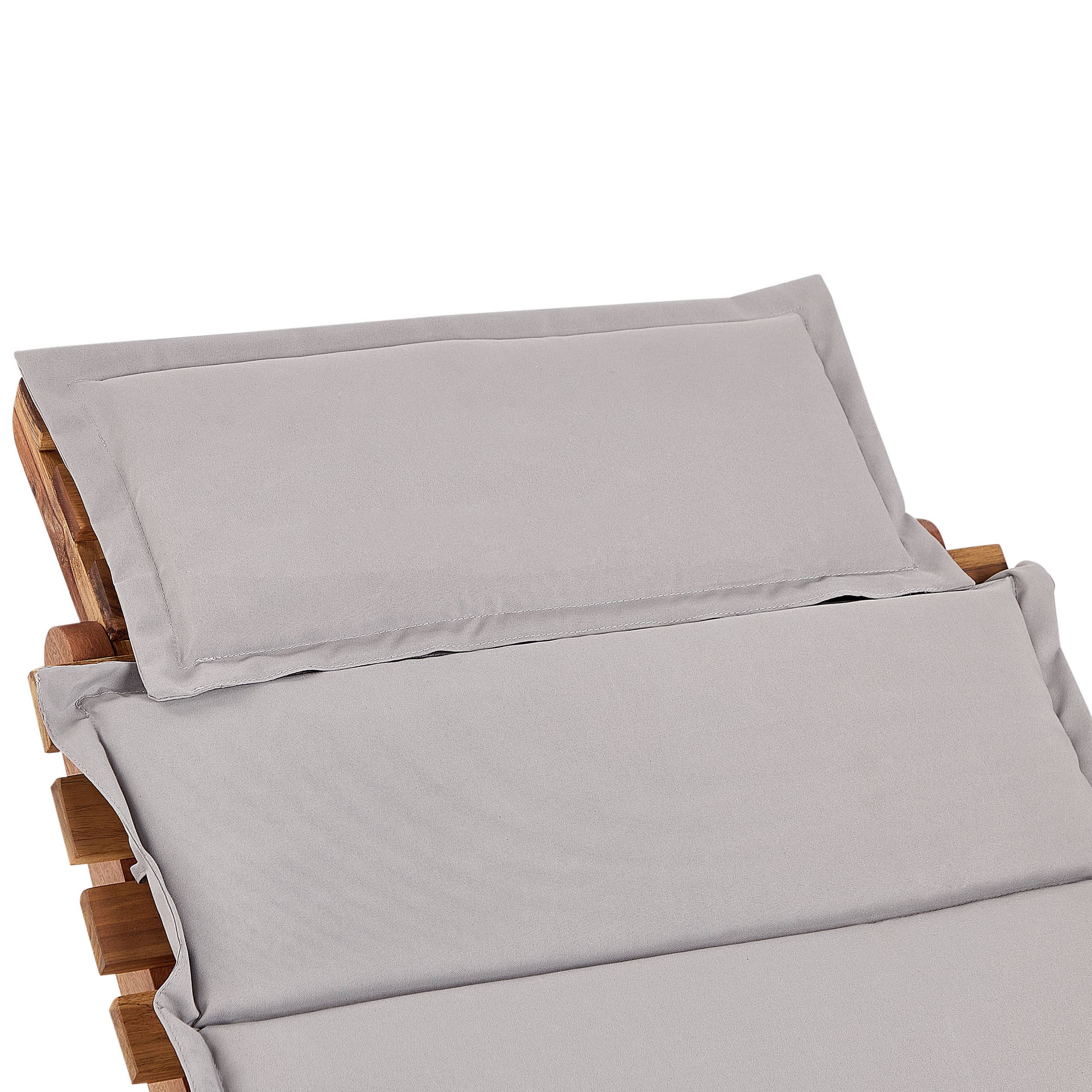 Beliani - Chaise longue Acacia Gris LUINO - Beliani - Imagen 7