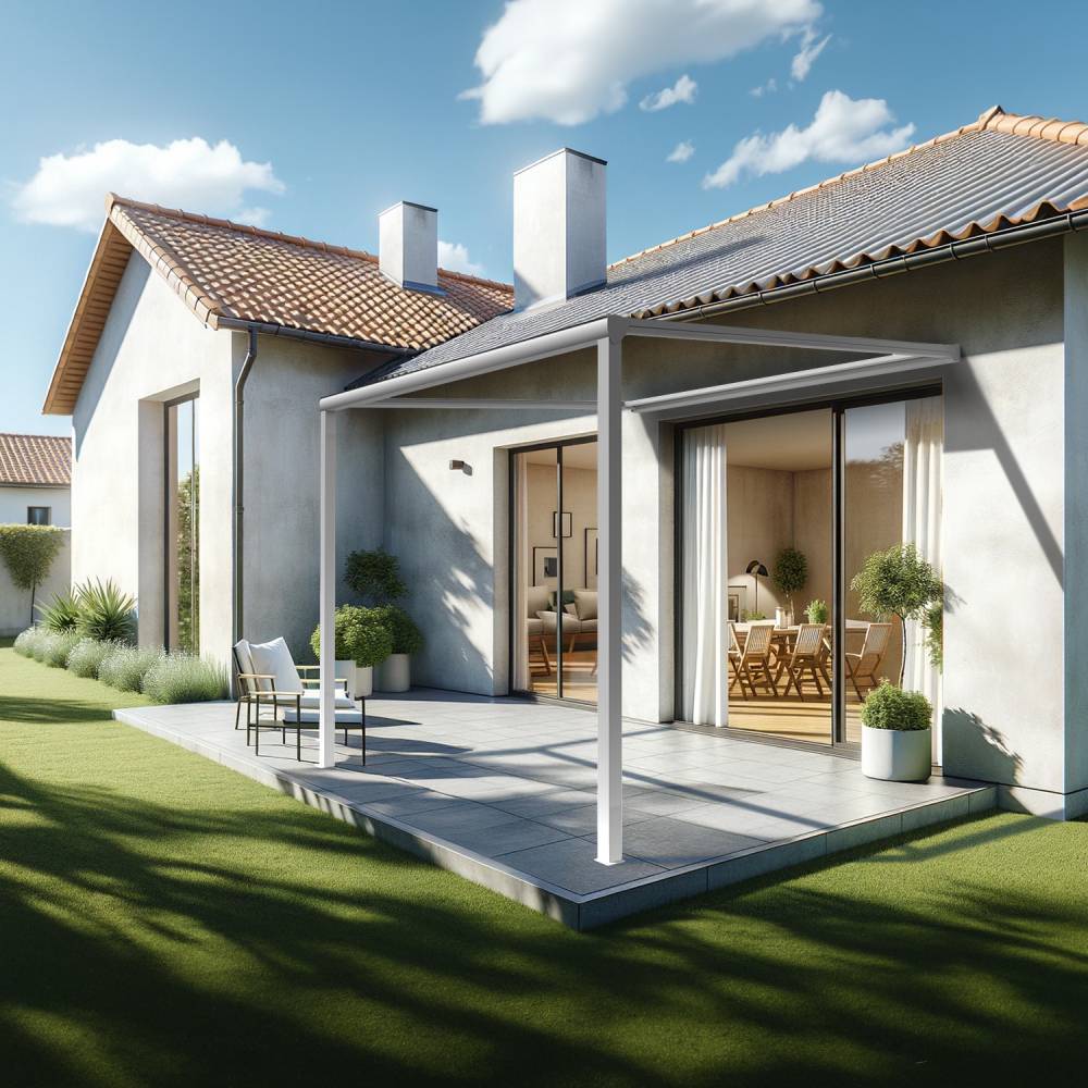 Pergola toile TILA 3,50x3,50m Motorisé à télécommande + manœuvre de secours (Noir - Blanc) - Alia Productions - Imagen 4