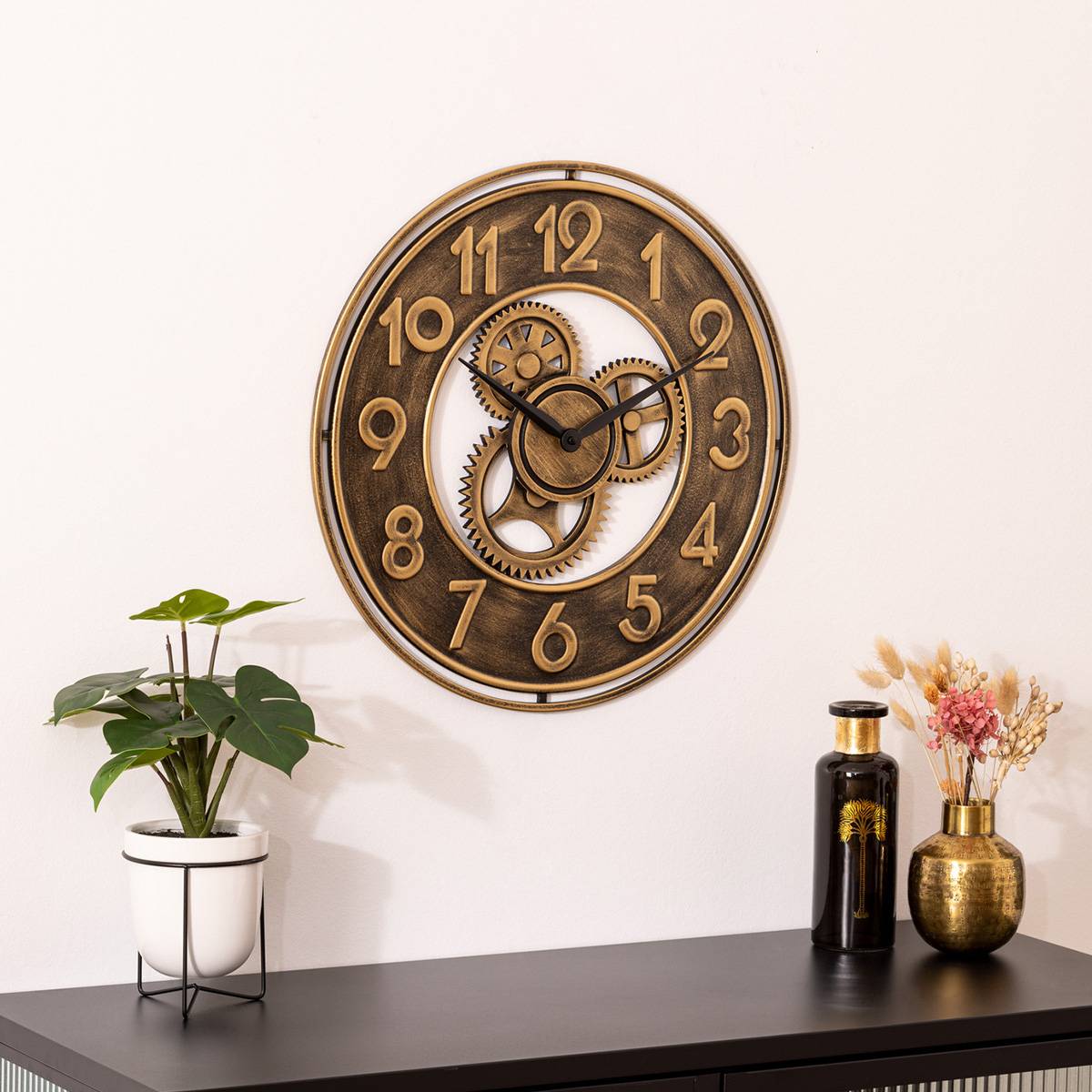 Atmosphera - Horloge mécanique "Jacob" D48cm or - Atmosphera Créateur d'intérieur - Imagen 1