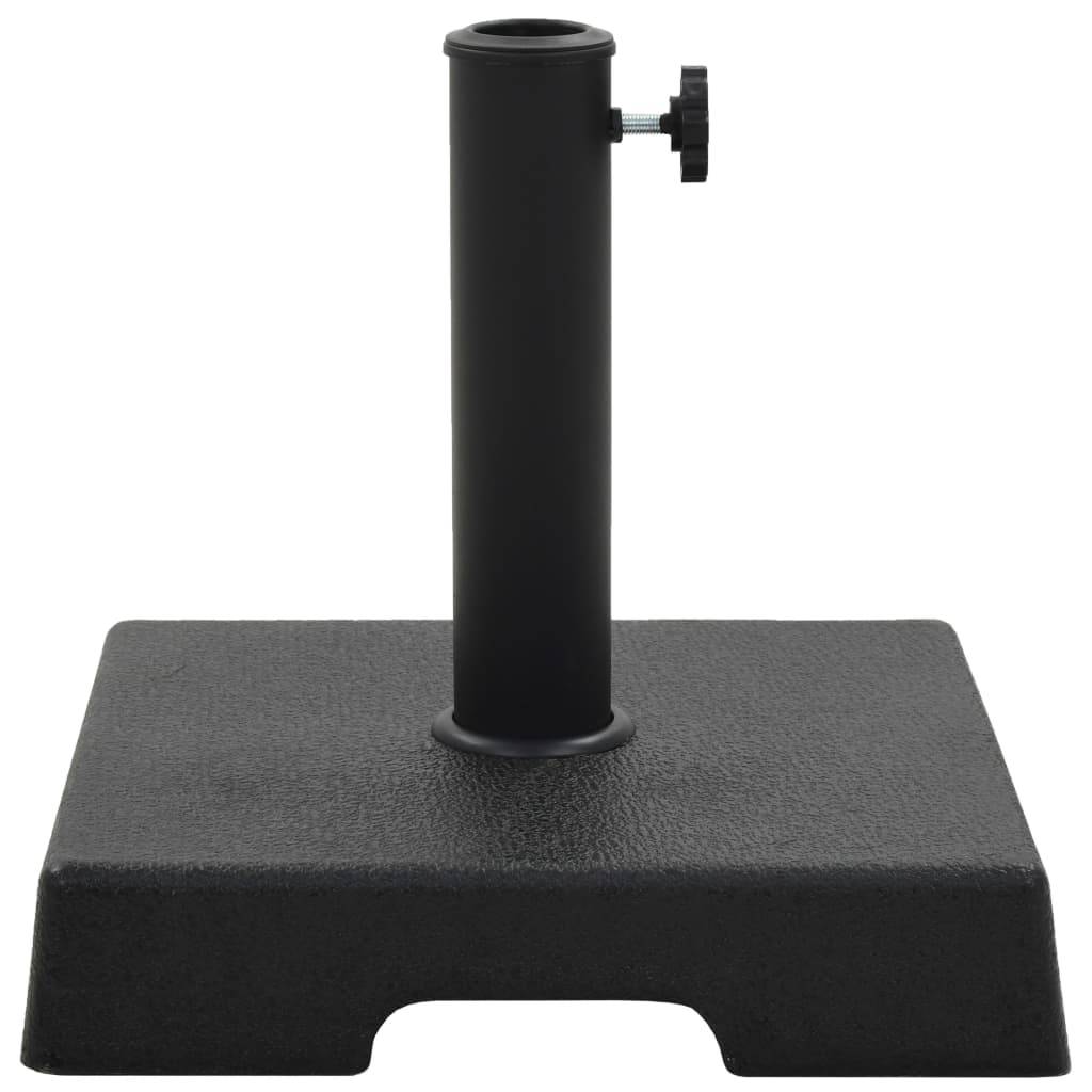 Helloshop26 - Socle pied de parasol résine carré diamètre de 38 et 48 mm noir 8kg - Imagen 2