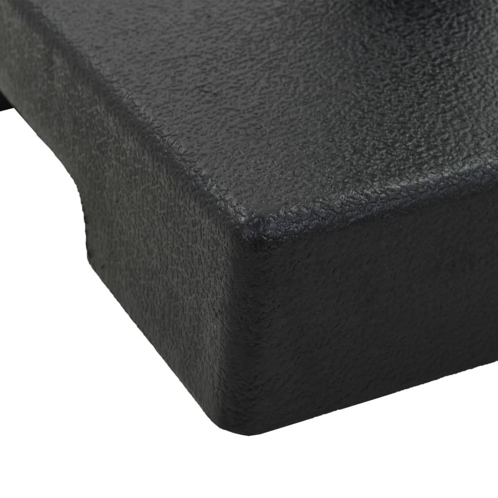 Helloshop26 - Socle pied de parasol résine carré diamètre de 38 et 48 mm noir 8kg - Imagen 4