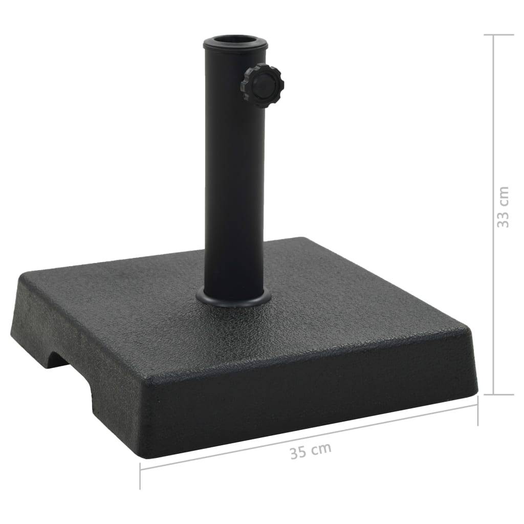 Helloshop26 - Socle pied de parasol résine carré diamètre de 38 et 48 mm noir 8kg - Imagen 6