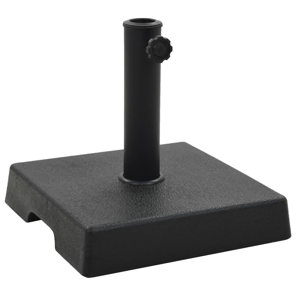 Helloshop26 - Socle pied de parasol résine carré diamètre de 38 et 48 mm noir 8kg - Imagen 1