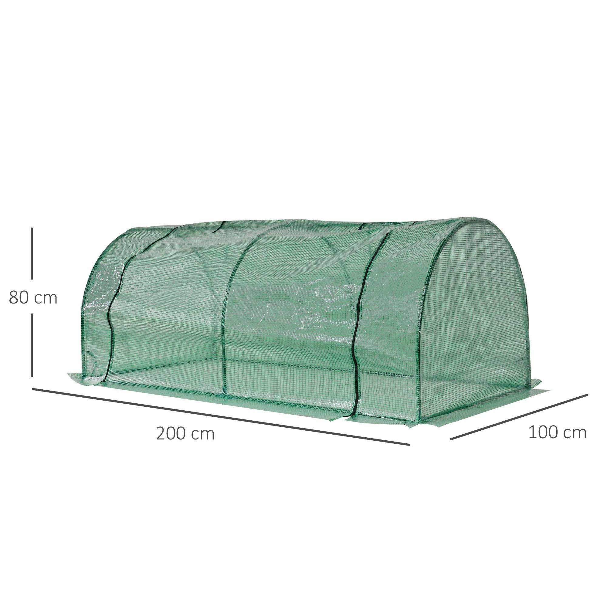 ComfortXL - Mini serre potagère en acier pour semis protection gel et intempéries 200x100x80cm vert - ComfortXL Outdoor Living - Image 5