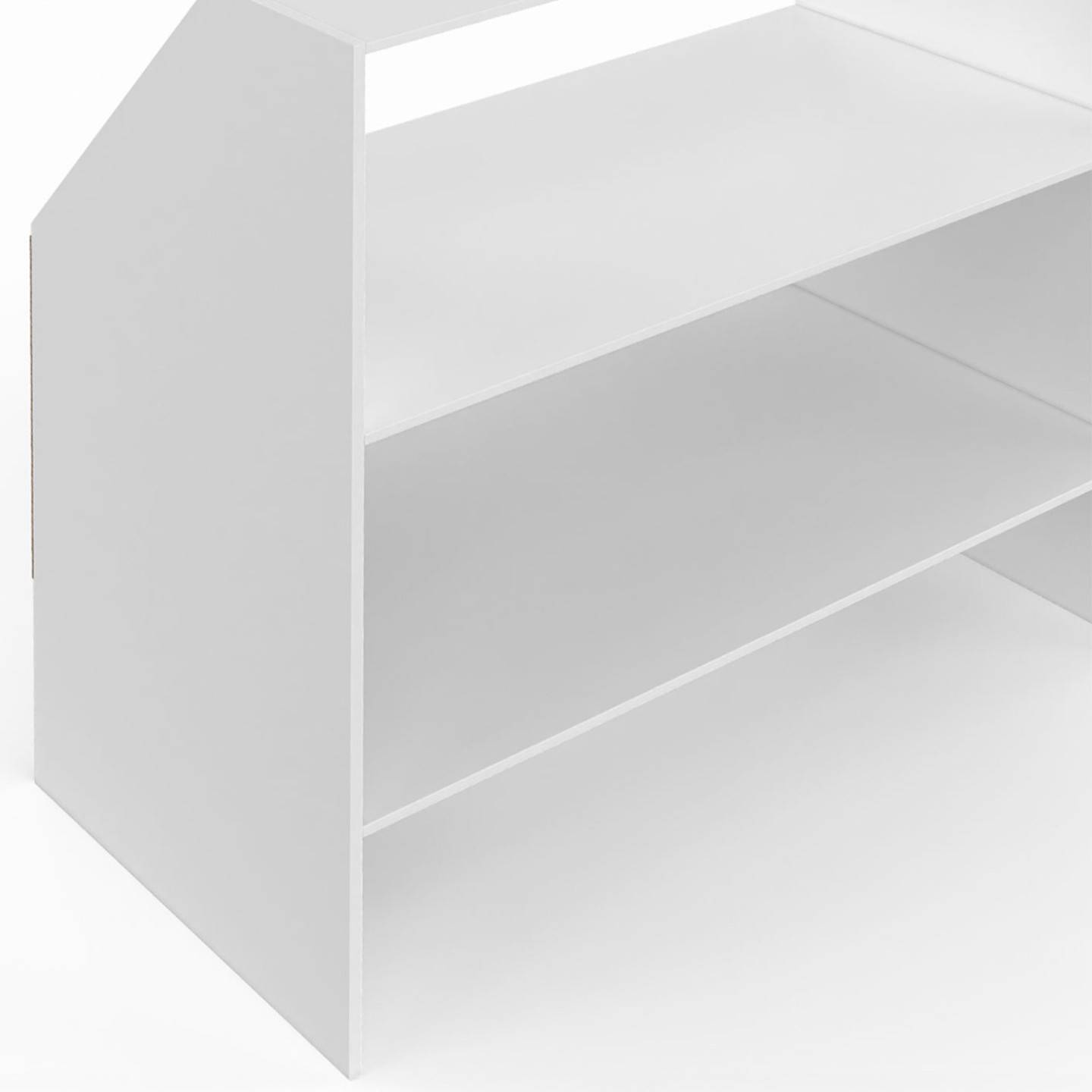 Etagère sous pente 2 niveaux TOMI 100 x 50 x 70/110 cm blanc - Image 5