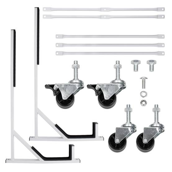 Chariot Hardtop Capote Support Rigide Toit Rangement - Acier - Blanc - 76,5 x 52 x 93,5 cm - avec Couverture Housse de Protection - Image 7