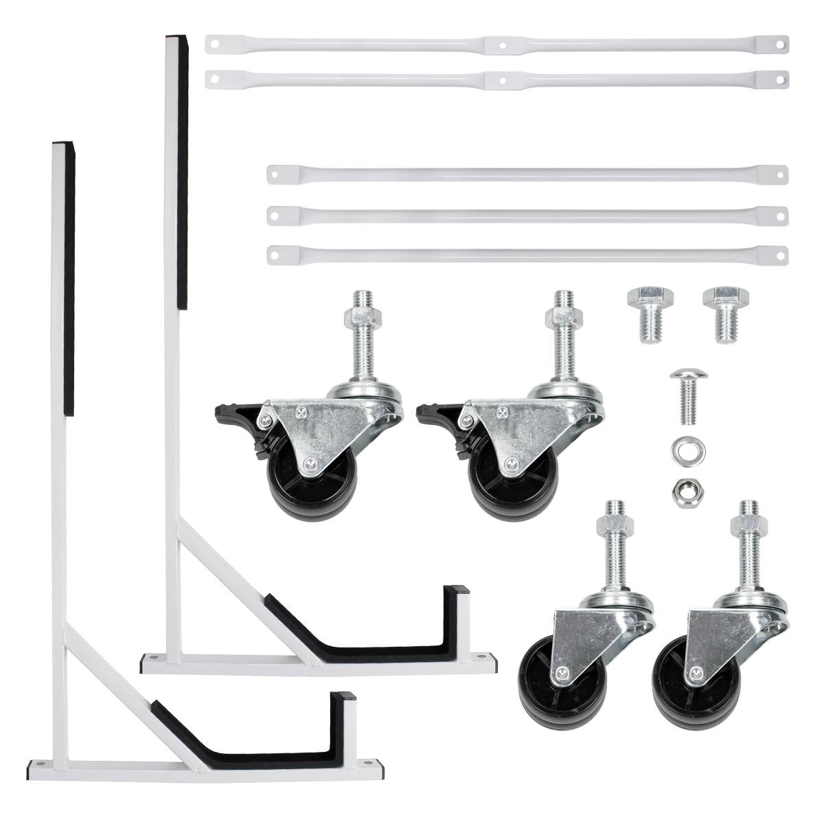 Chariot Hardtop Capote Support Rigide Toit Rangement - Acier - Blanc - 76,5 x 52 x 93,5 cm - avec Couverture Housse de Protection - Image 7