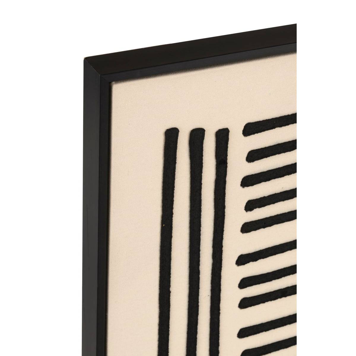 J-Line - Tableau Déco "Line" 83x123cm Beige & Noir - Image 2