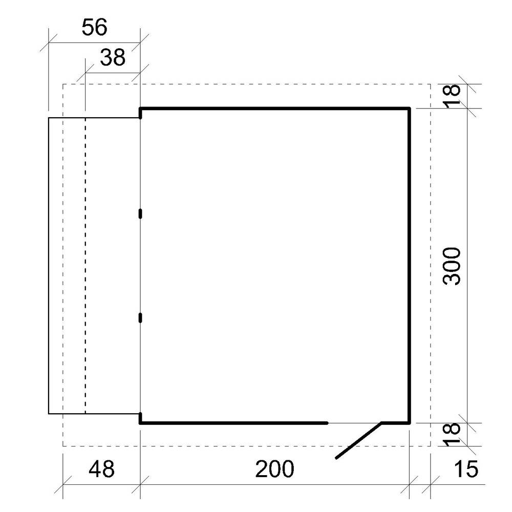 Timbela - Maison de jardin en bois 263 x 336 cm / 6 m² - Étal de marché en bois avec comptoir - Bar jardin - 17 mm d’épaisseur - Timbela M150AZ - Image 6