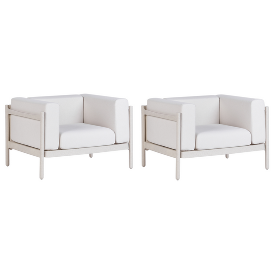Fauteuil Matière synthétique Beige clair FERRETTI - Beliani - Image 1
