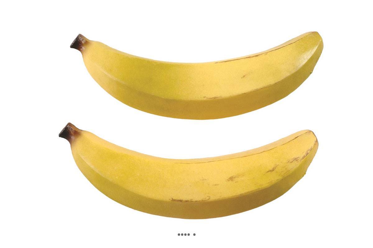 Artificielles - Banane artificielle géante en lot de 2 Plastique soufflé L 330x60 mm - Imagen 2