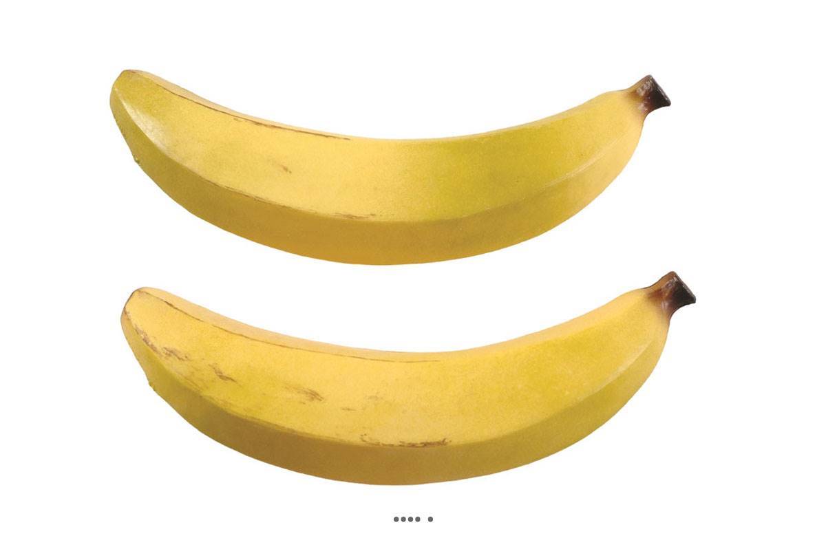 Artificielles - Banane artificielle géante en lot de 2 Plastique soufflé L 330x60 mm - Imagen 1