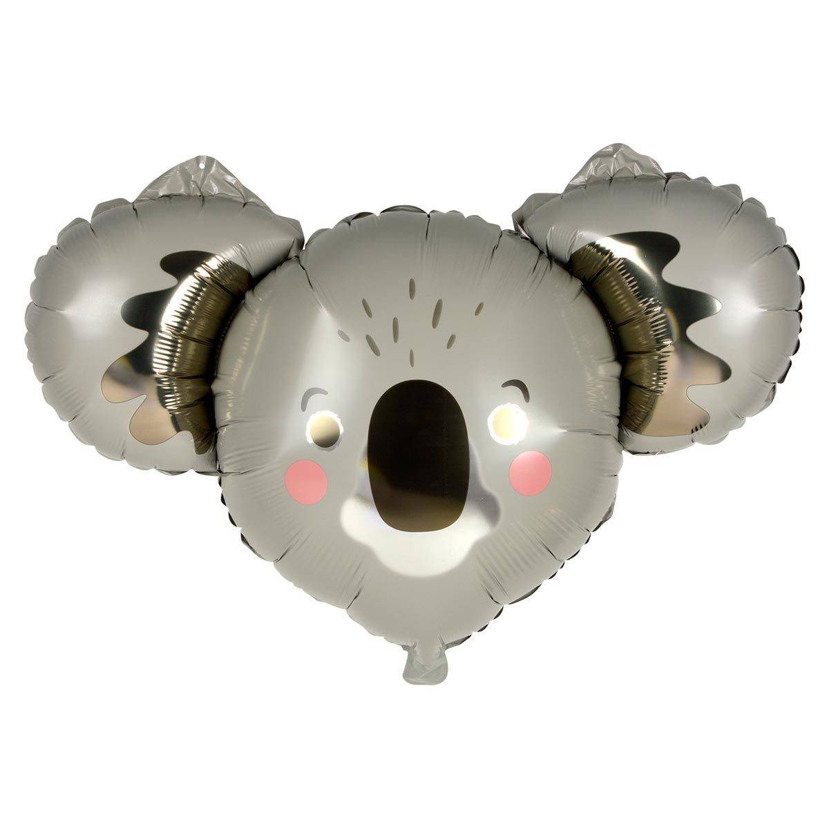 Ballon Gonflable Métallisé "Tête de Koala" 67cm Gris - Image 1