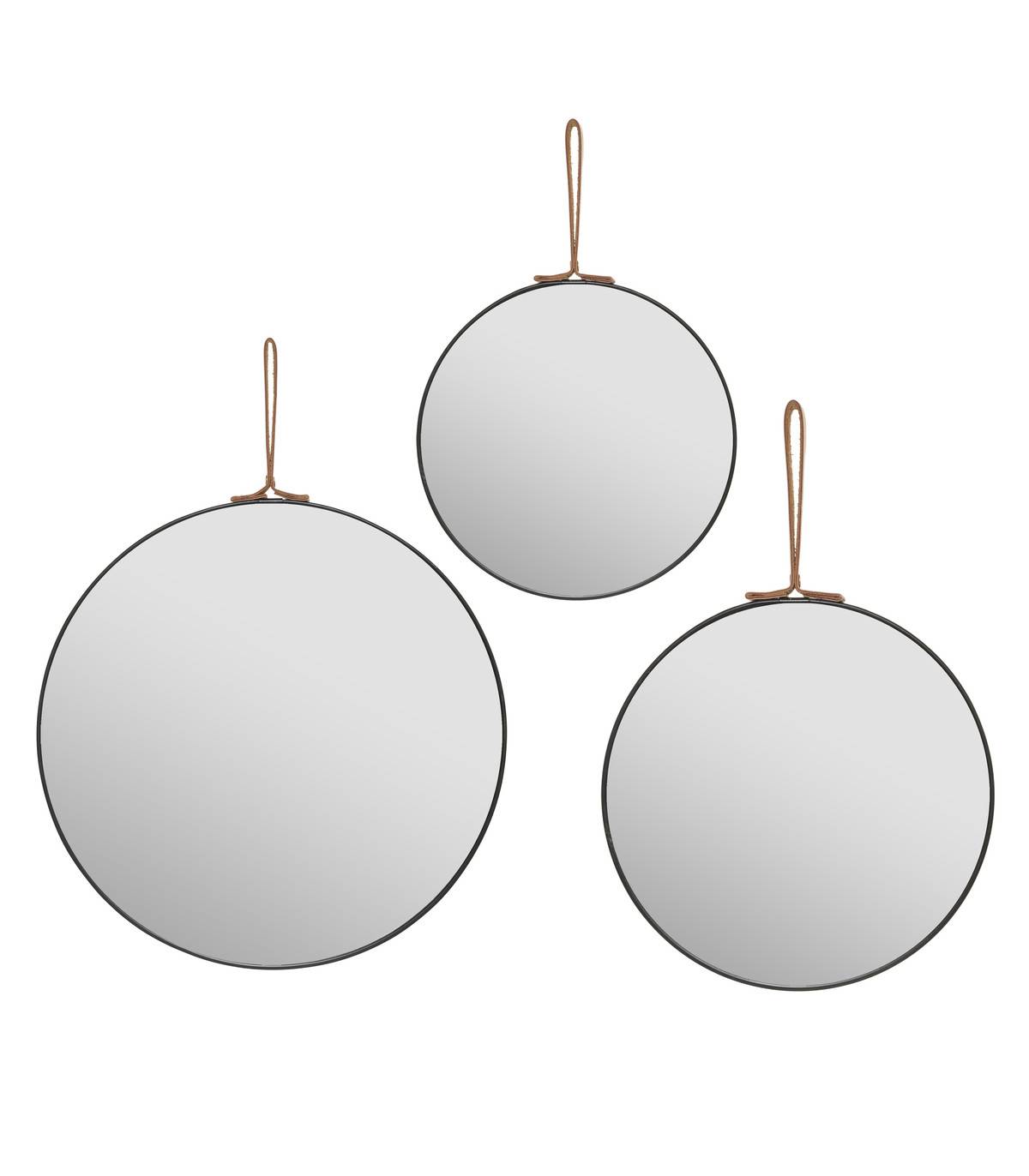 Lot de 3 Miroirs en Verre D 30 D 25 et D 20 cm - Imagen 1