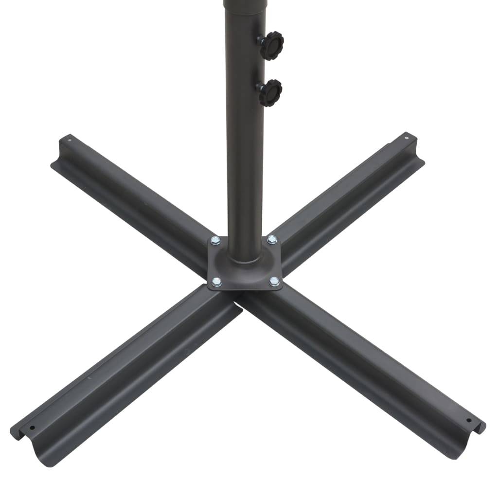 Helloshop26 - Parasol d'extérieur double avec mât en acier 250 x 250 cm taupe - Imagen 5