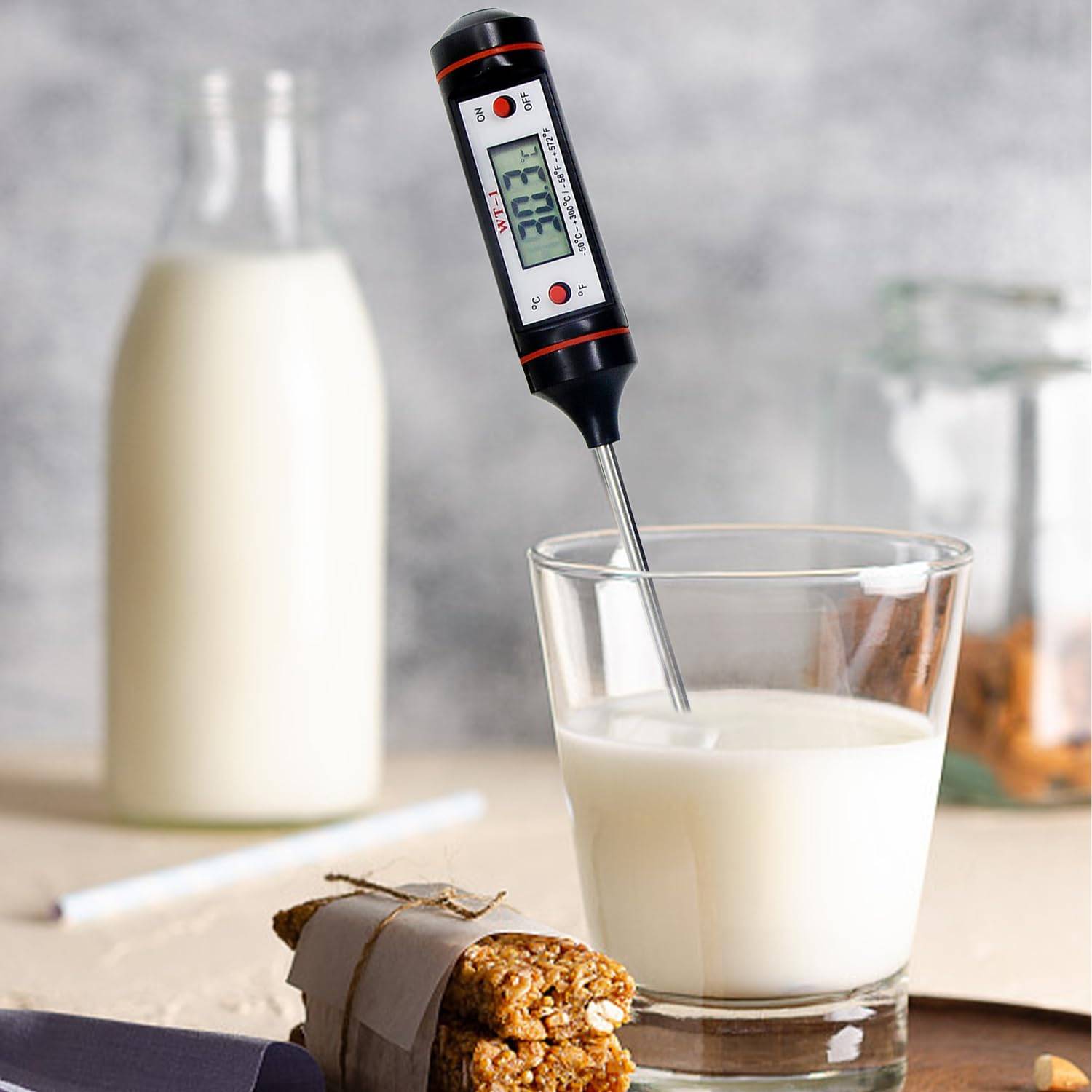 Thermomètre de cuisine - Thermomètre alimentaire - Thermomètre à longue aiguille en métal - Pour la cuisine et la cuisine en extérieur-Lytech - Image 5