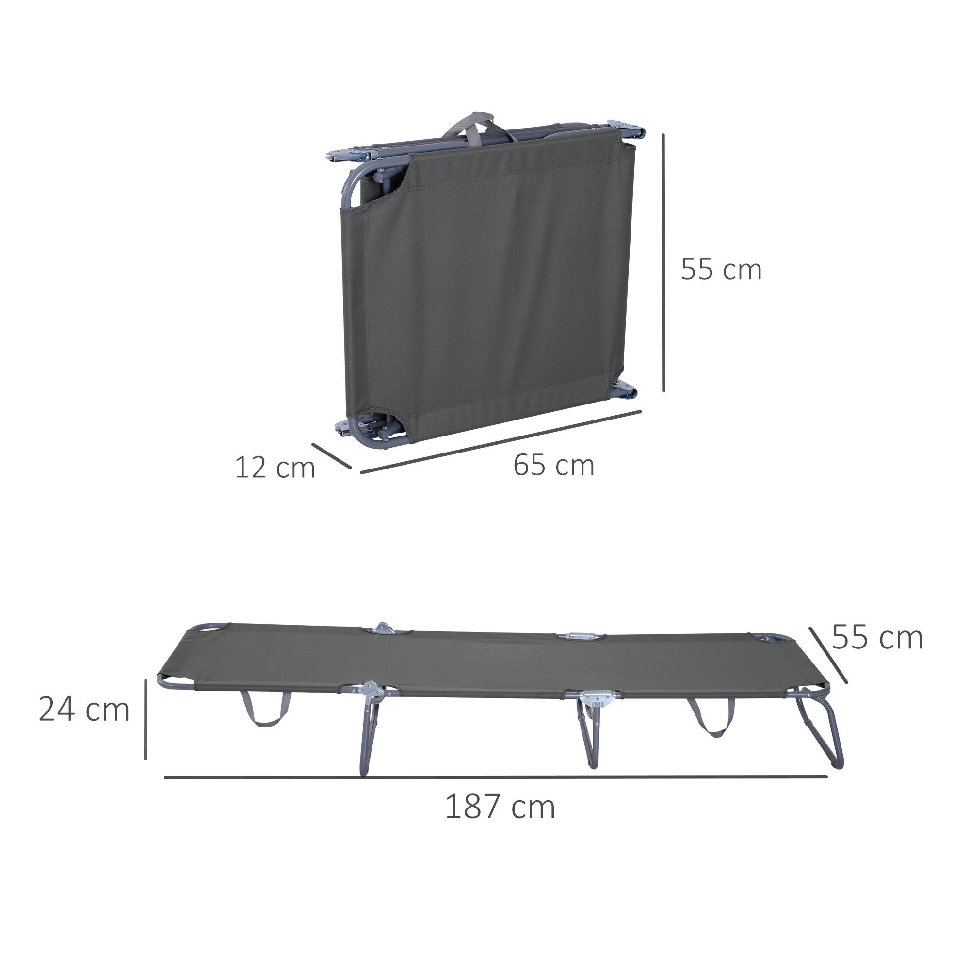 Outsunny - Bain de soleil transat pliable dossier réglable multipositions métal et polyester gris - Outsunny - Imagen 3