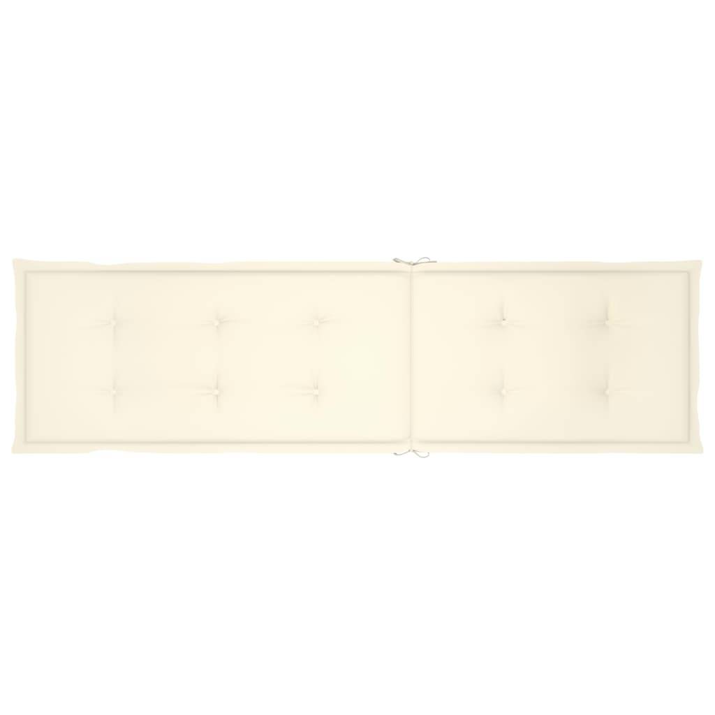 Helloshop26 - Transat chaise longue bain de soleil lit de jardin terrasse meuble d'extérieur avec repose-pied et coussin acacia solide - Imagen 7