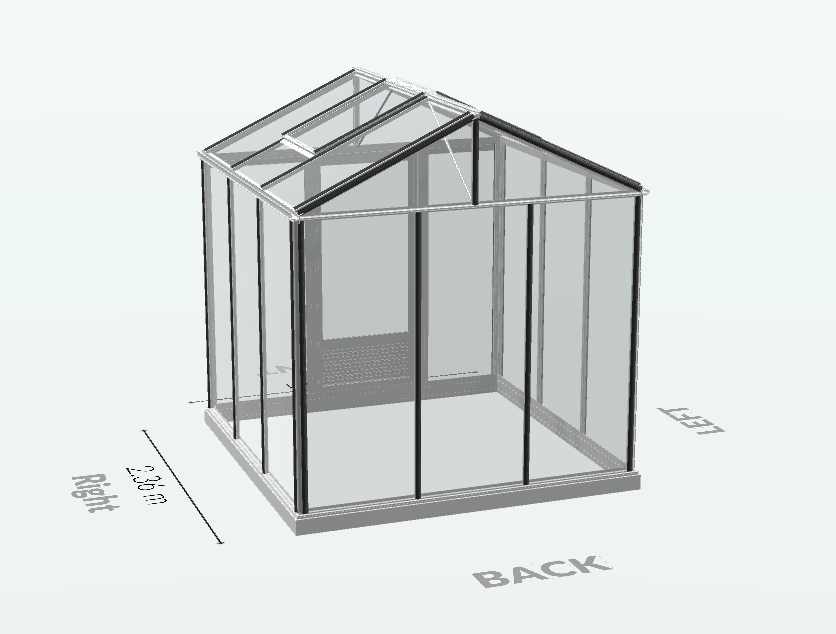 Serre en verre trempé - Euro Maxi - Alu - 5m² - GRIS ALUMINIUM - L'atelier des serres - Imagen 8