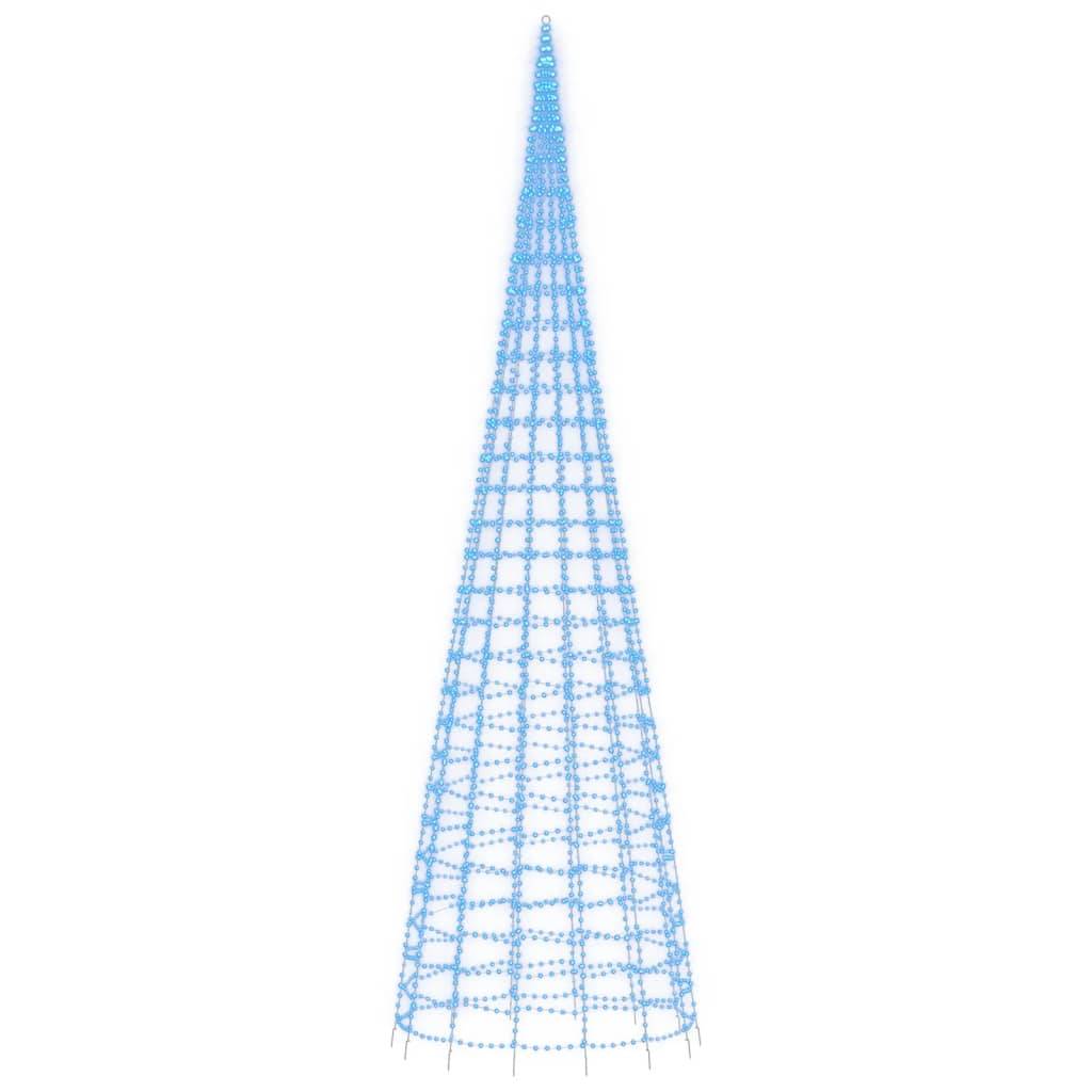 Sapin De Noël - Arbre de Noël lumineux sur mât de drapeau 3000 LED bleu 800 cm - Image 4