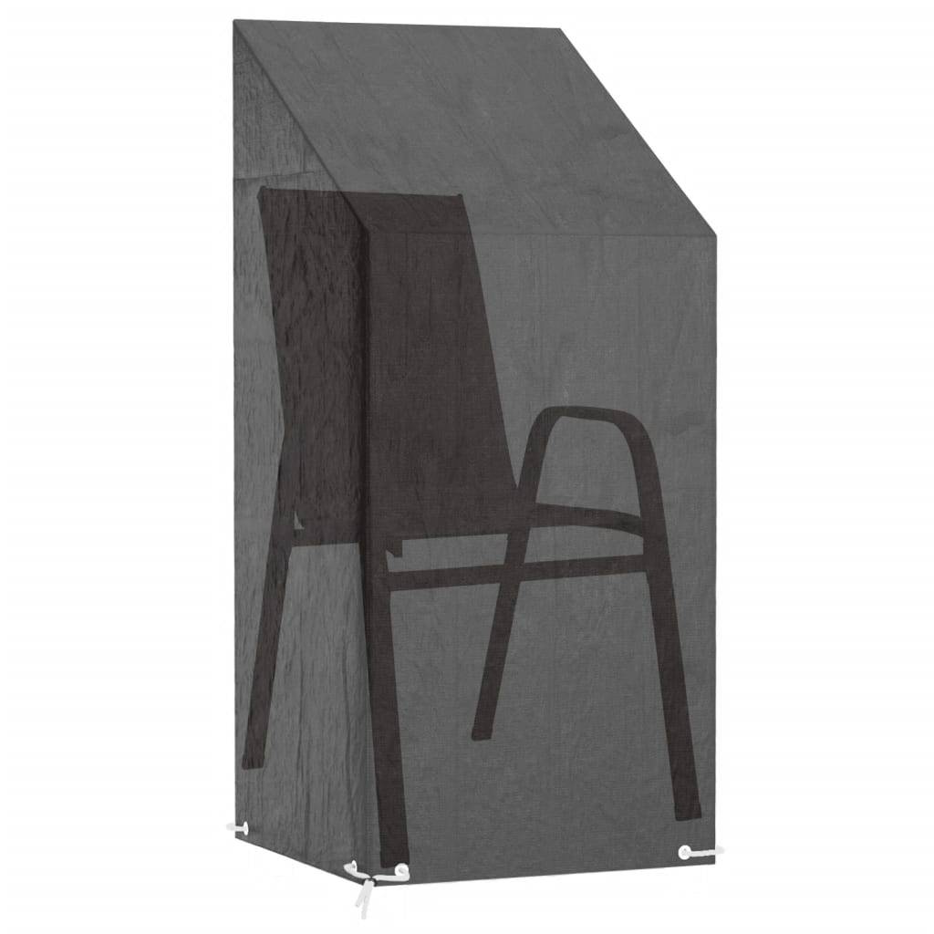 Housse de chaise de jardin - Housse de protection 8 œillets 65x65x110/150 cm PE - Image 2