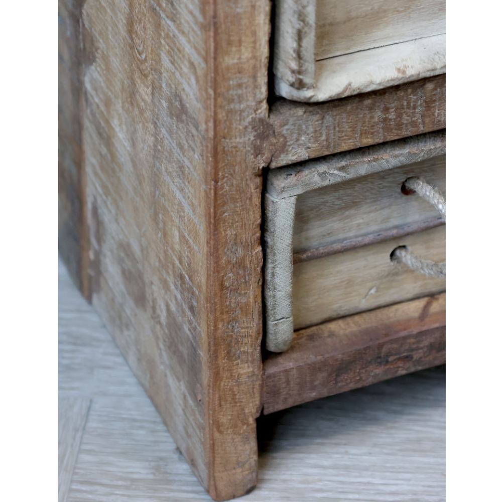 Chemin De Campagne - Commode ancienne 10 tiroirs en bois recyclé 40 x 33 x 70 cm Chemin de campagne - Imagen 6