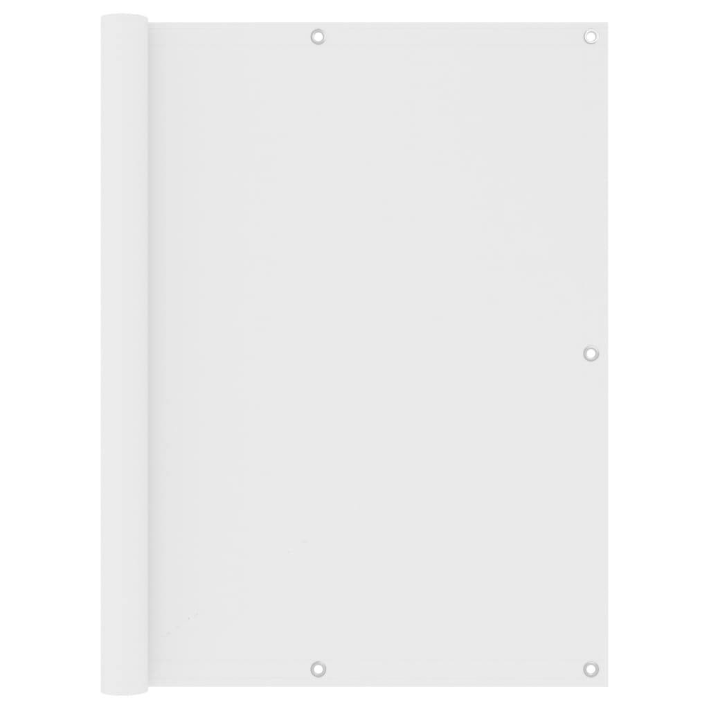 Helloshop26 - Écran de balcon brise pare vue protection confidentialité 120 x 300 cm tissu oxford blanc - Imagen 1