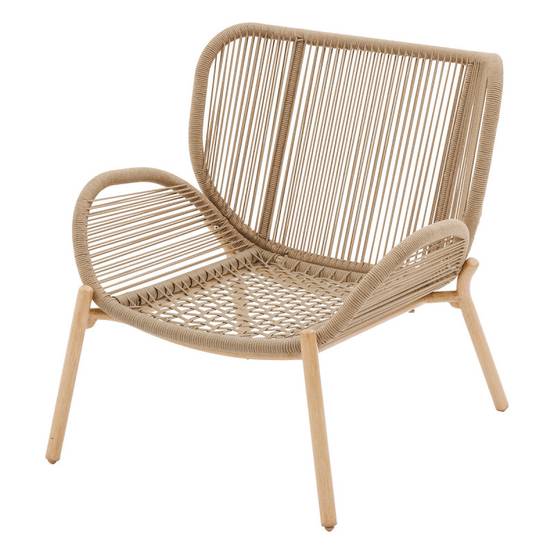 Hesperide - Salon de jardin 5 places Méloane – 1 canapé, 2 fauteuils, table basse en verre, structure acier, coussins taupe - Hespéride - Image 7
