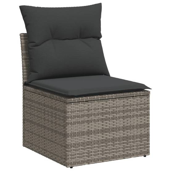 Salon de jardin bas 10 places en résine tressée confortable modulable Gris Anthracite – ComfortXL Outdoor Living - Image 5