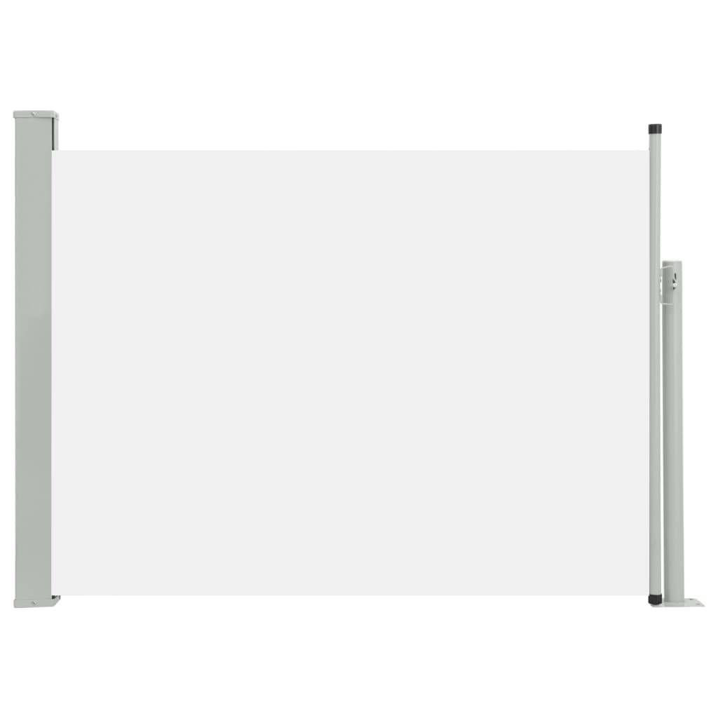 Helloshop26 - Auvent paravent store brise-vue latéral rétractable de patio jardin terrasse balcon protection visuelle écran 120 x 500 cm crème - Imagen 1