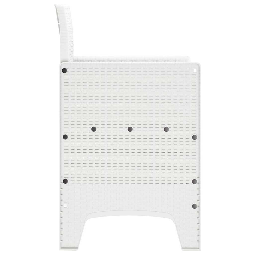Chaise de jardin polypropylènes blanc 53 x 49 x 85 cm, Poids :24.6kg - PANGIVO - Image 7