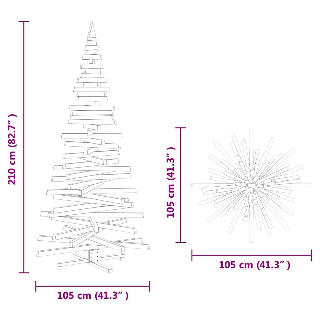 ComfortXL - Sapin de Noël Design en Bois de Pin Massif Branches Ajustables Naturel 210 cm – ComfortXL Outdoor Living - Image 10