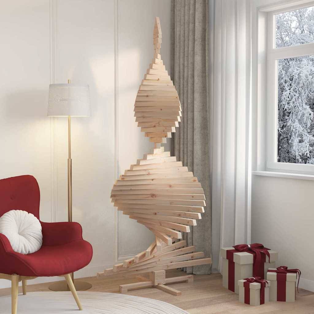 ComfortXL - Sapin de Noël Design en Bois de Pin Massif Branches Ajustables Naturel 210 cm – ComfortXL Outdoor Living - Image 4