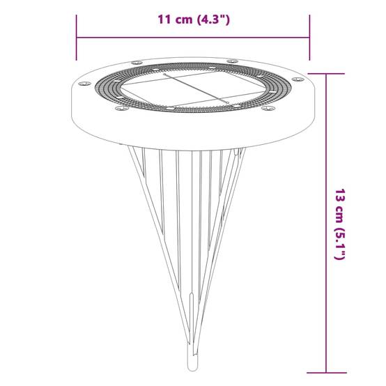 Lampe d'extérieur - Lampe de jardins solaires de sol et piquets de sol 4 pcs-JU793 - Image 6