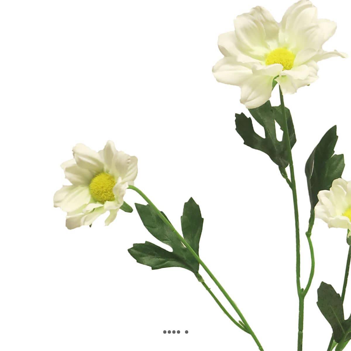 Artificielles - Marguerite artificielle en tige H 60 cm 4 têtes Blanc - couleur: Blanc neige - Imagen 3