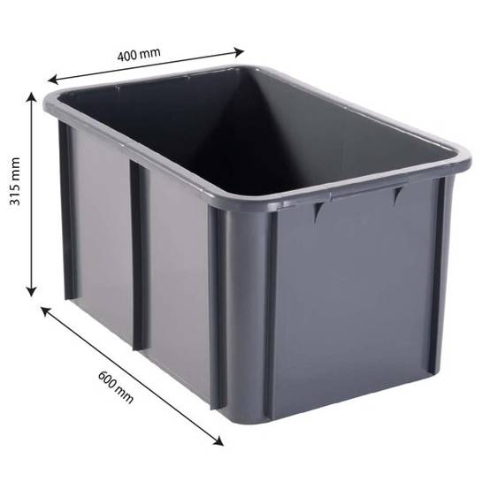 Bac rectangulaire 55 L - gris - Gilac - Image 2