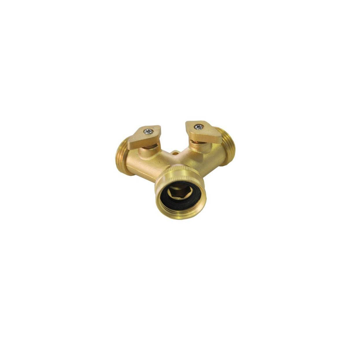 Raccord Y en laiton 3/4" - Image 2