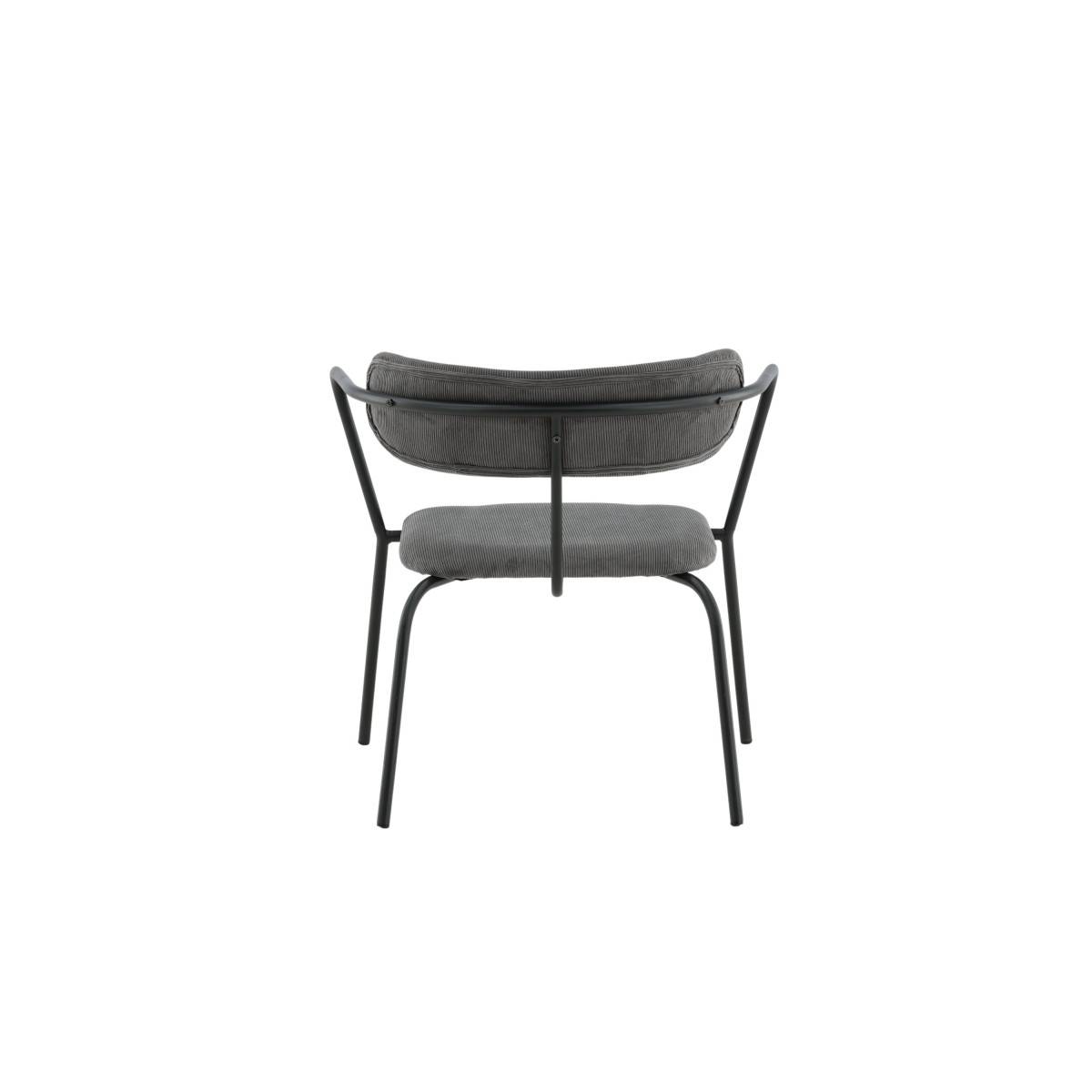 Paris Prix - Fauteuil Design Velours Côtelé "Duffy" 69cm Gris - Image 9