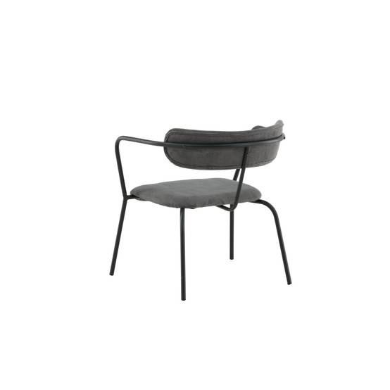 Paris Prix - Fauteuil Design Velours Côtelé "Duffy" 69cm Gris - Image 8