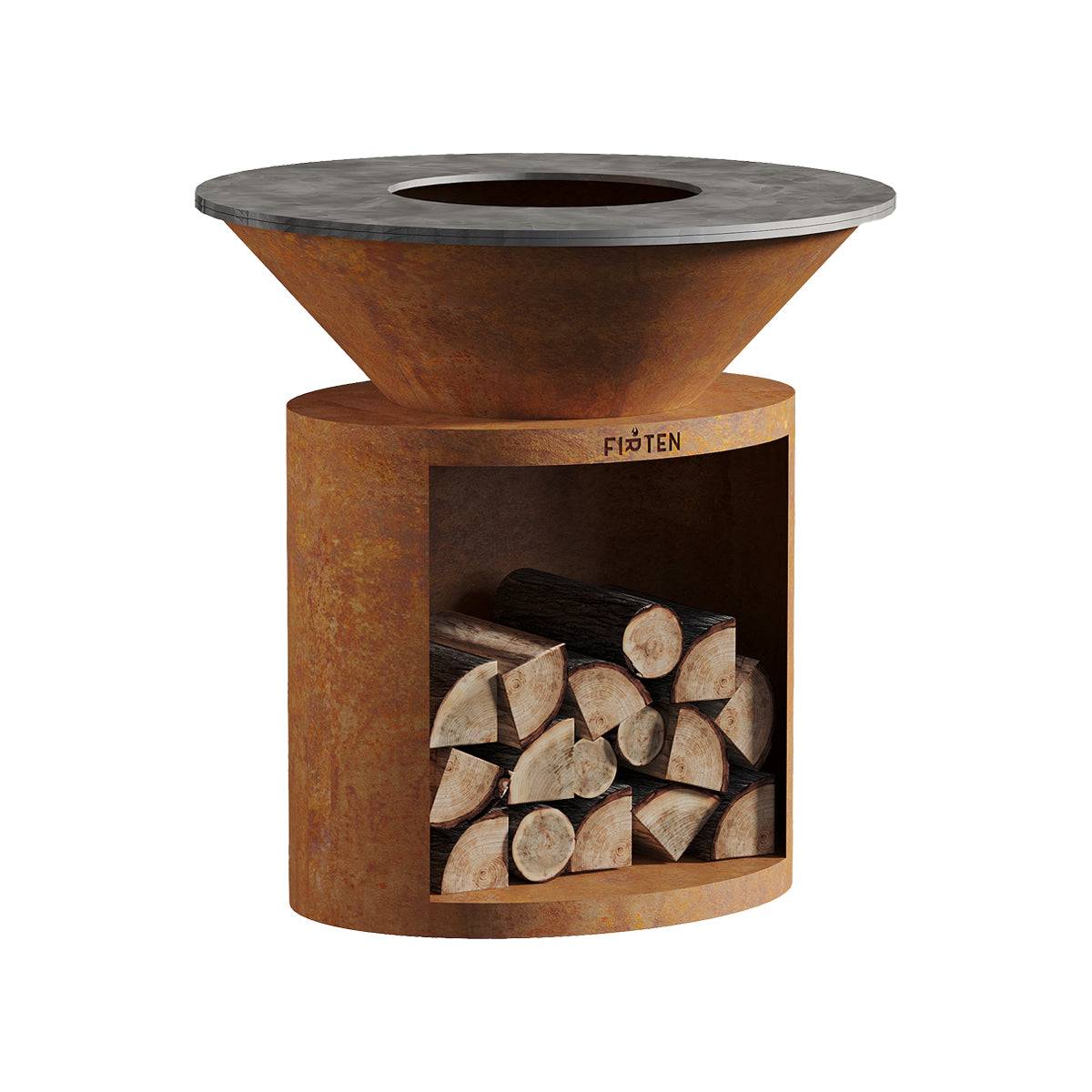 Brasero Ellipse 100 Corten - Image 1