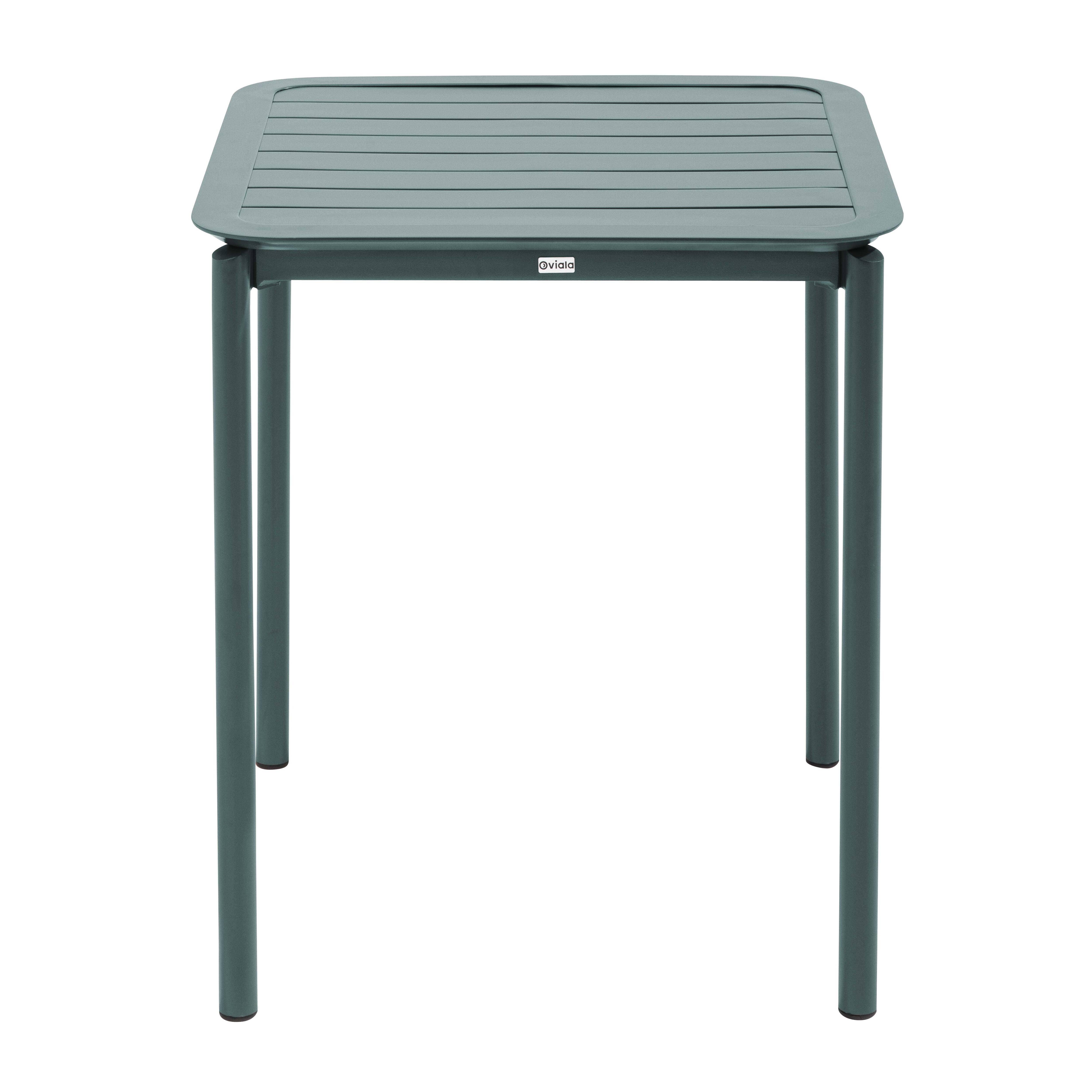 Oviala - Table carrée de terrasse (70x70cm) vert foncé Almada - Oviala - Image 5