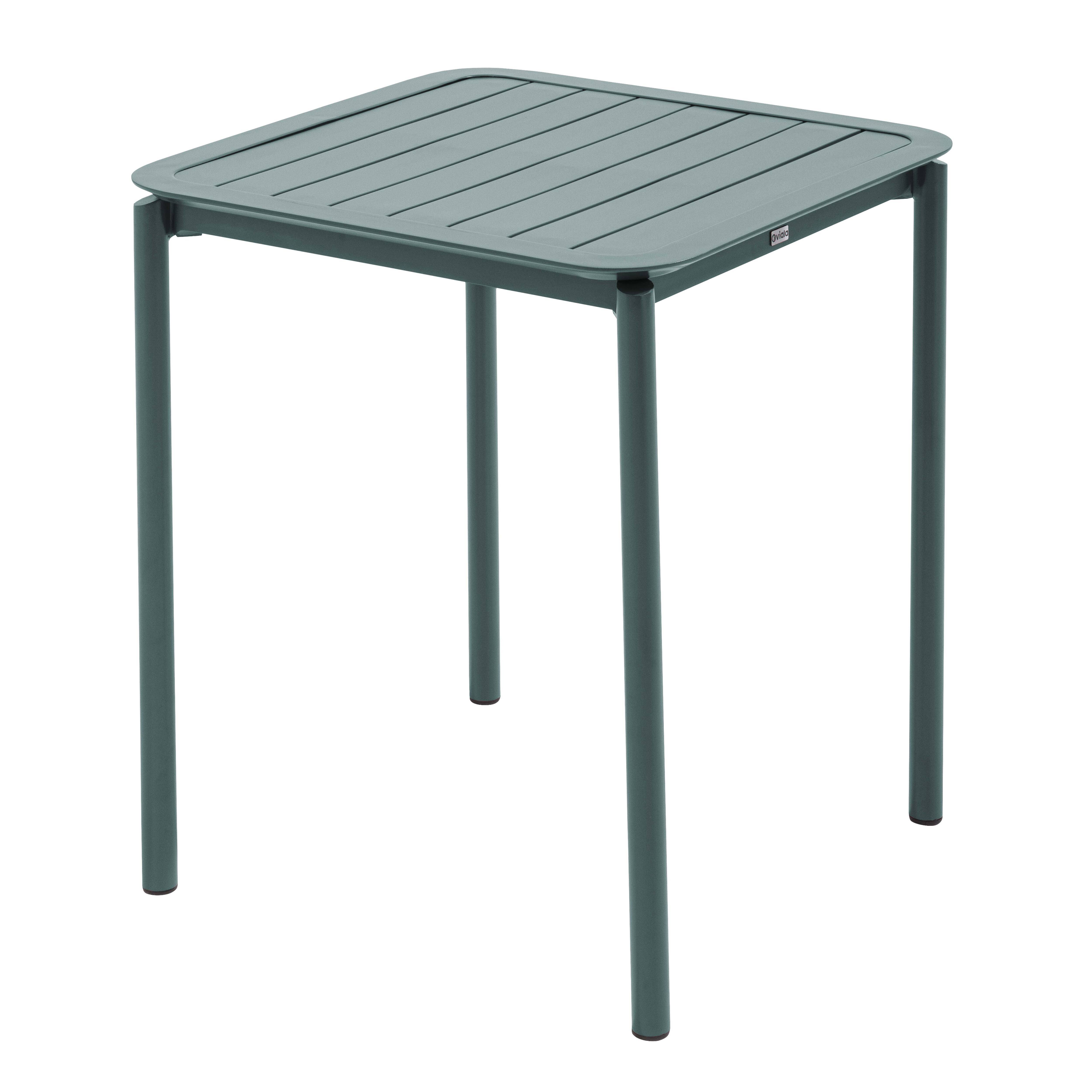 Oviala - Table carrée de terrasse (70x70cm) vert foncé Almada - Oviala - Image 1