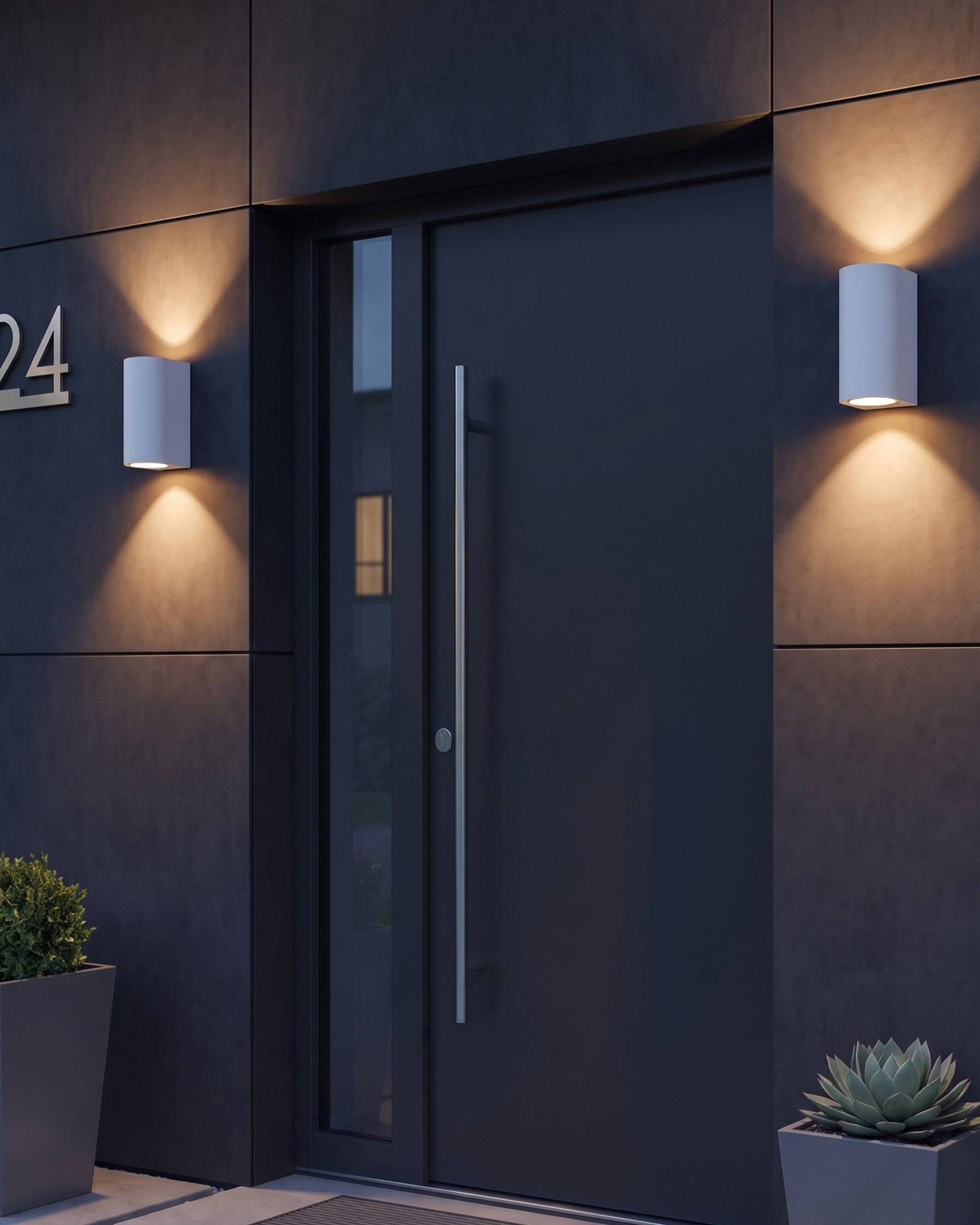 Beliani - Lampe murale pour l'extérieur Aluminium Blanc LAZARO - Beliani