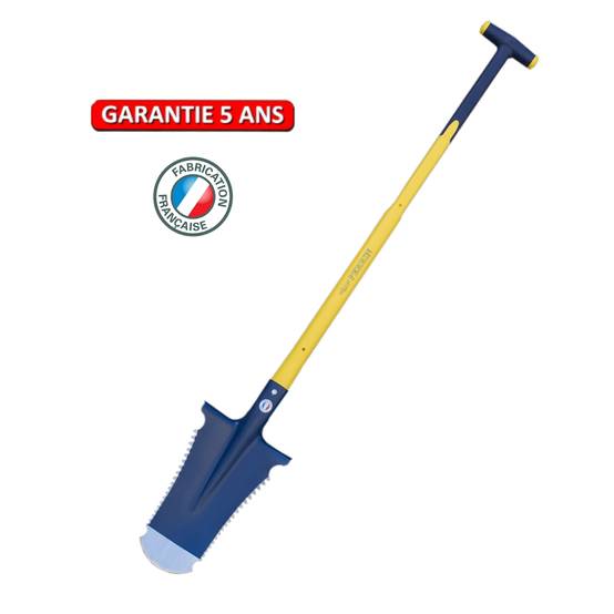 Outils Perrin - Bêche Caïman 29 cm – manche béquille composite – coupe racines